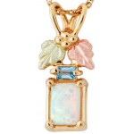 Opal with Blue Topaz Necklace - by Landstrom's